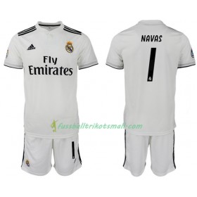 Fußballtrikots Real Madrid NAVAS 1 Kinder 2018-2019 Kurzarm Heimtrikotsatz kaufen
